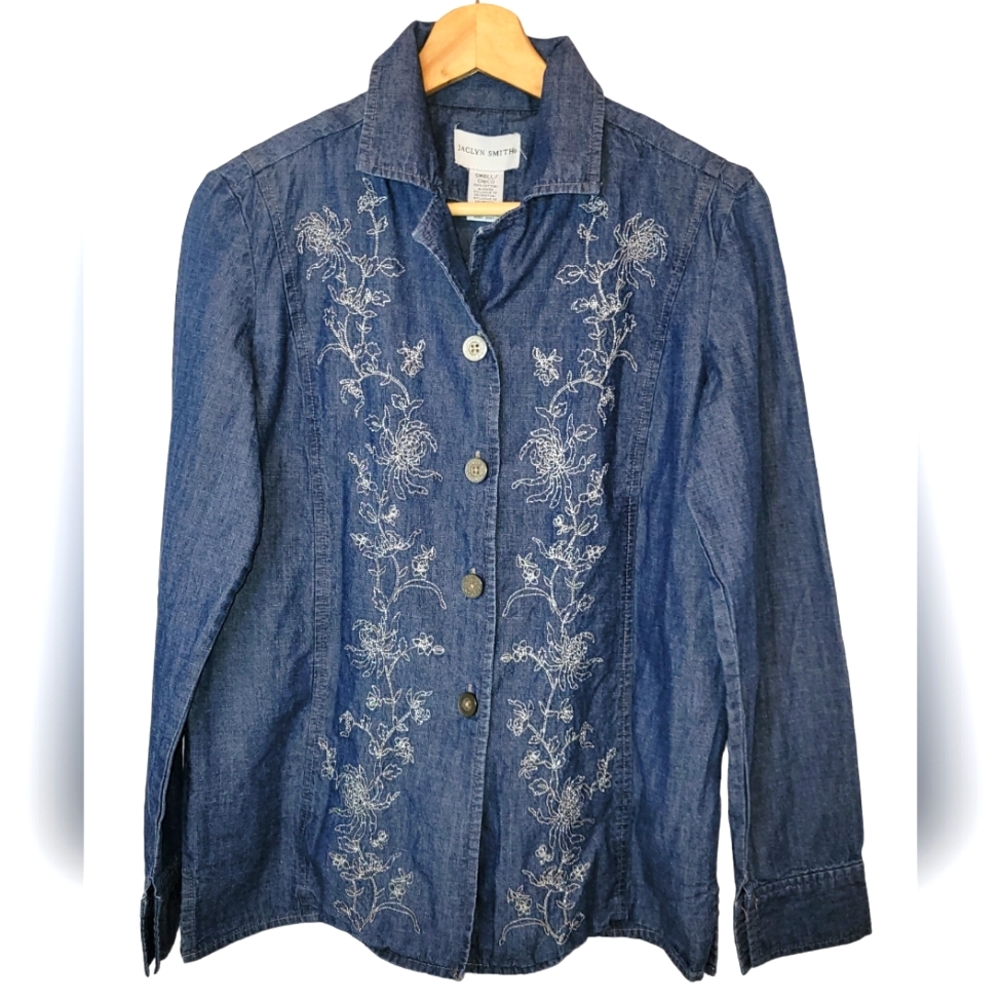Jaclyn Smith Women's Jean Shirt Size Small